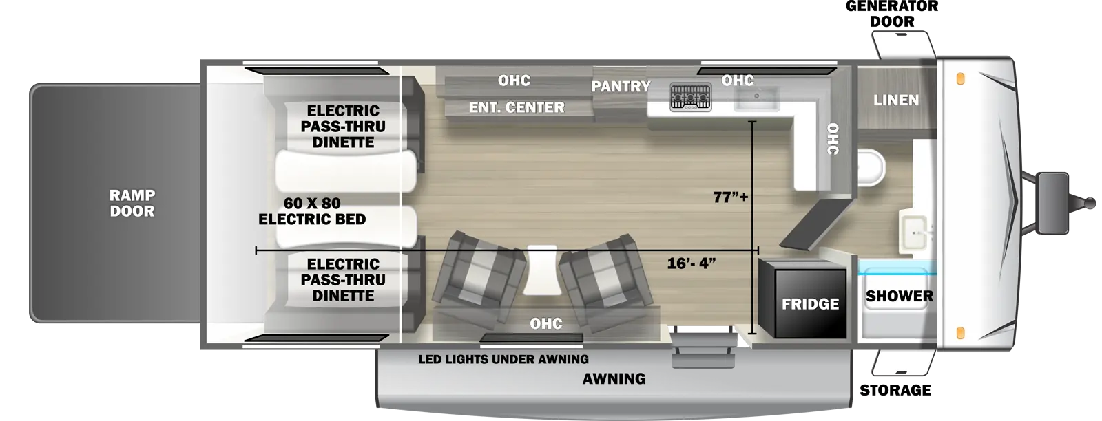 Sandstorm 2450SRX Floorplan